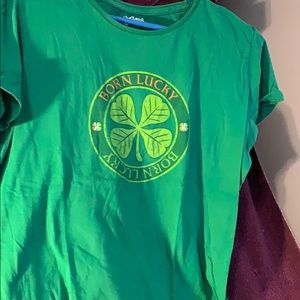 Born Lucky Saint Patrick’s Day Tshirt -Size XL